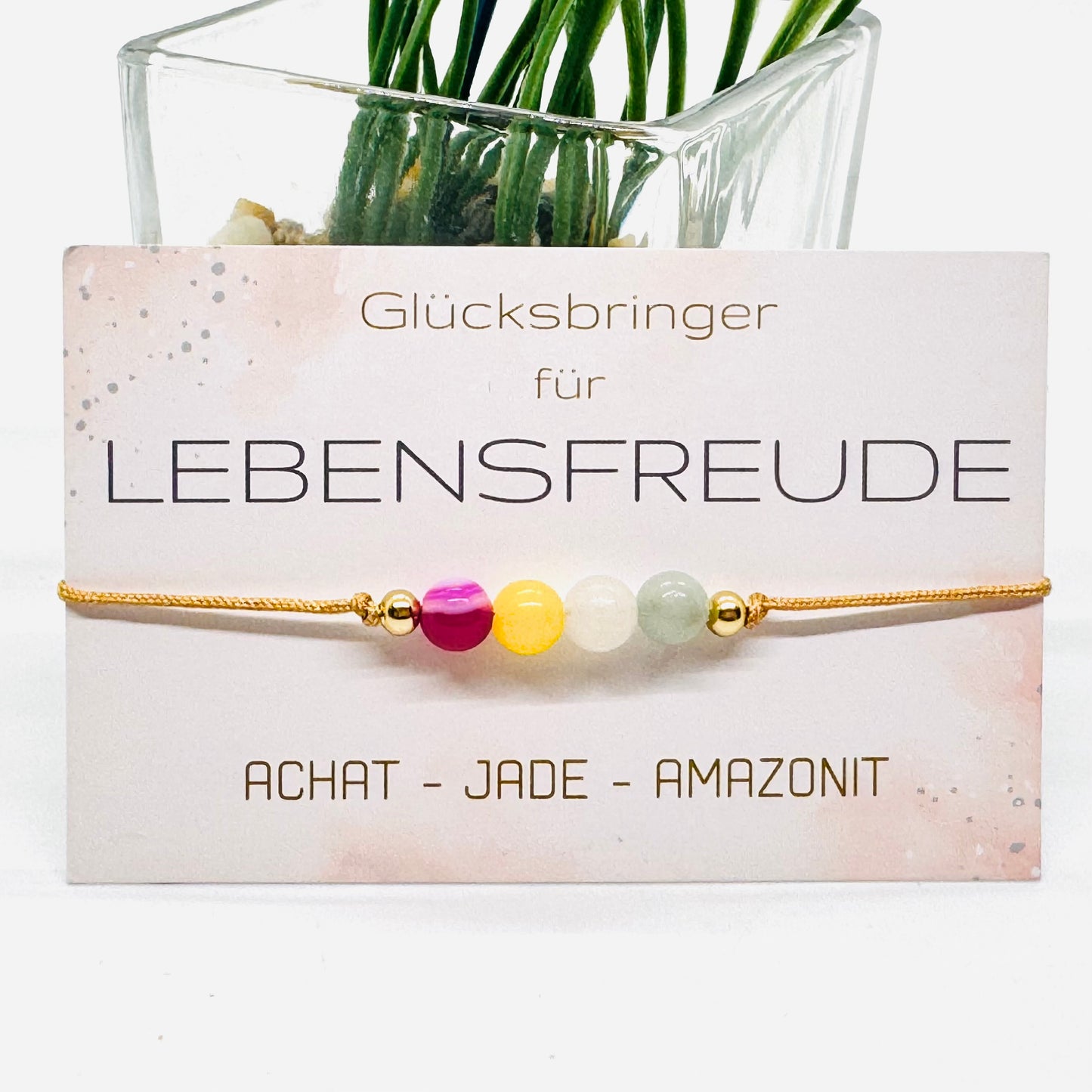 Glücksbringer Lebensfreude Edelstein Armband