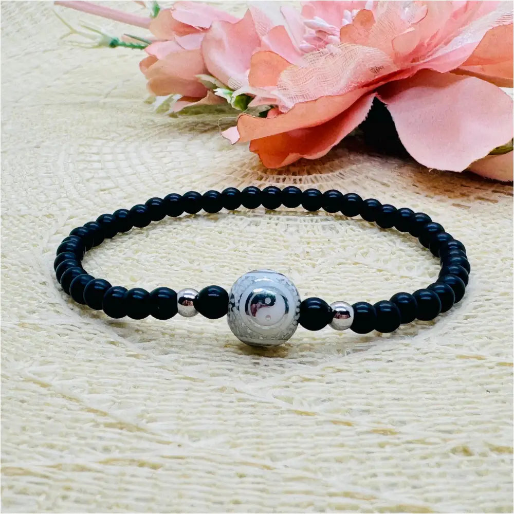 Yin Yang Partnerarmband schwarz weiß Anmarii