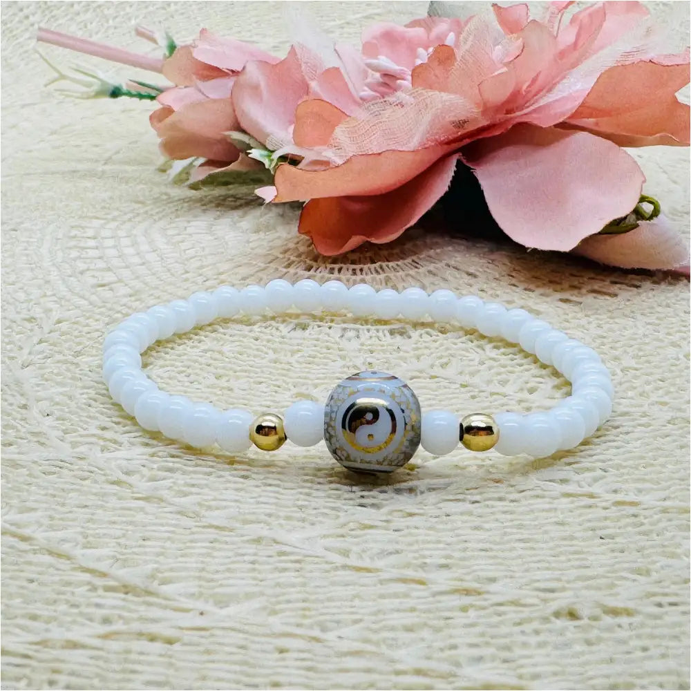 Yin Yang Partnerarmband schwarz weiß Anmarii